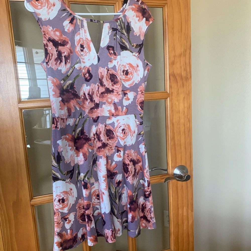 Floral knee length floral sundress. size M